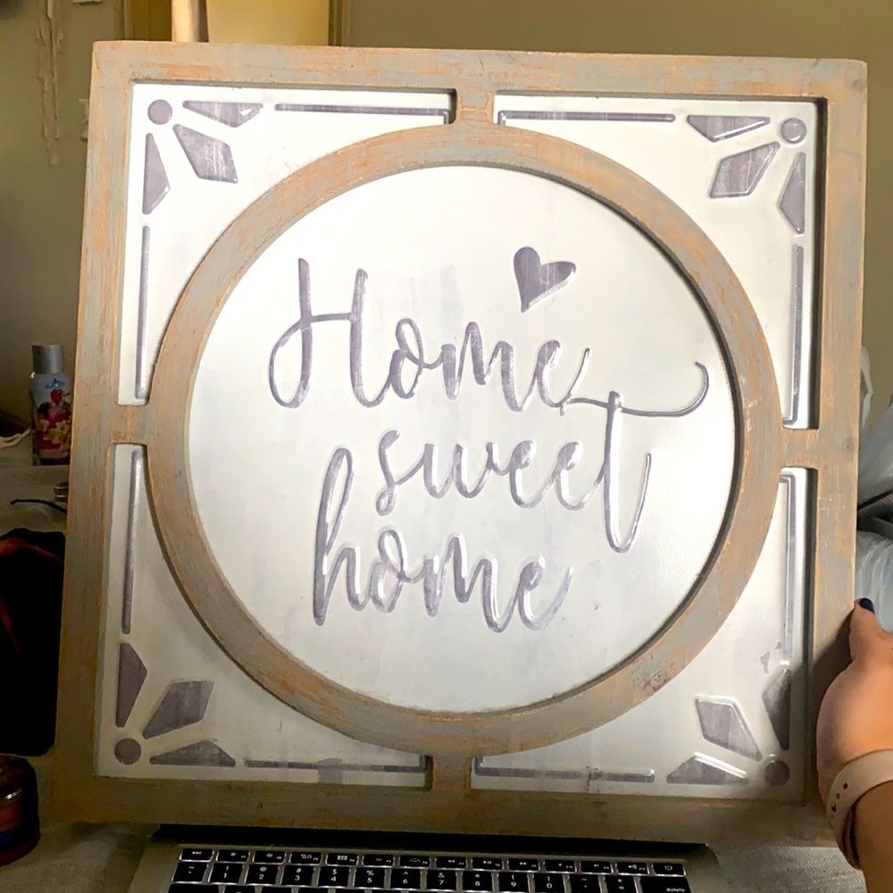 A wall decor sign